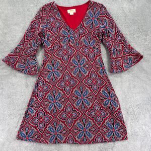 Maeve By Anthropologie Abito Barrie Sweater Dress Womens XS Petite Red Knit Wool